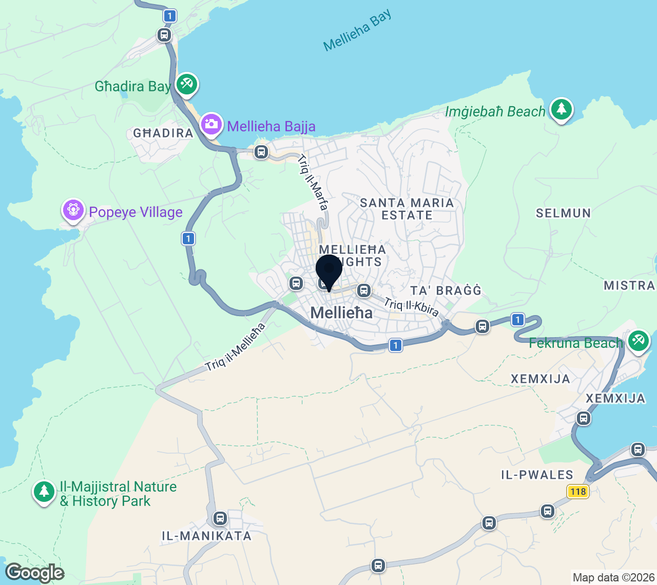 Map of Mellieha