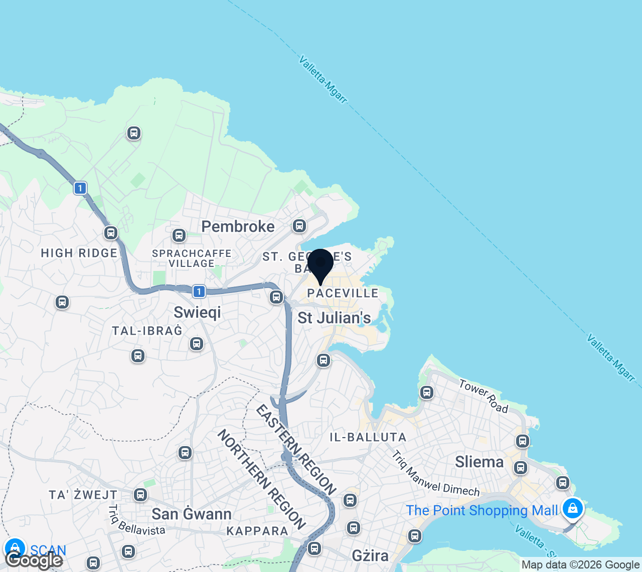 Mappa di Paceville (St Julian's)