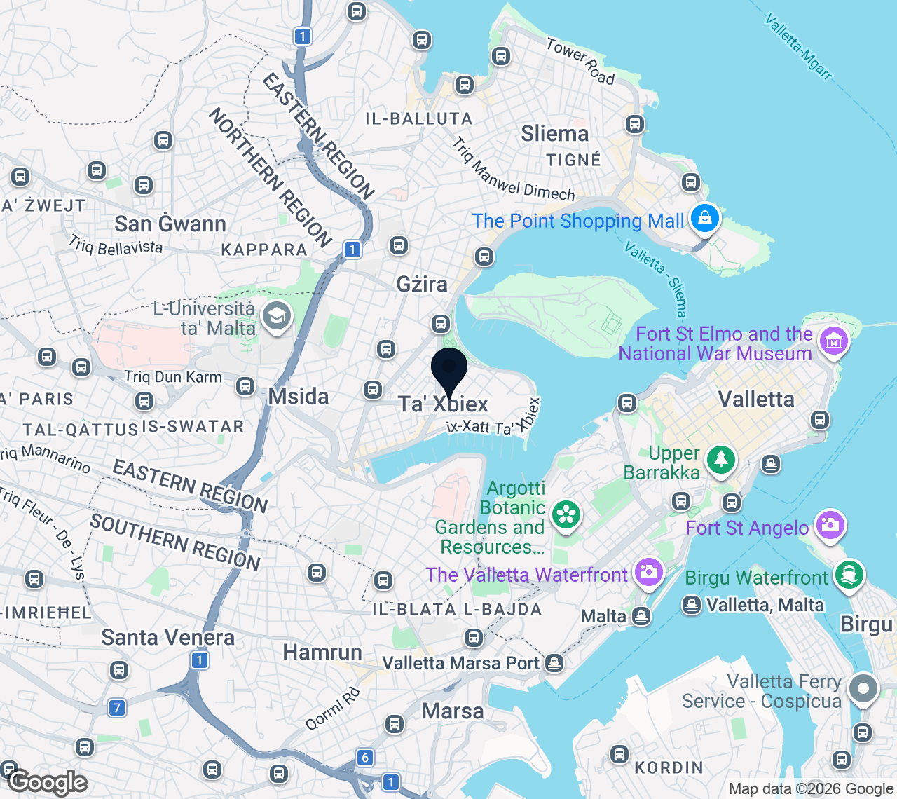 Map of Ta' Xbiex
