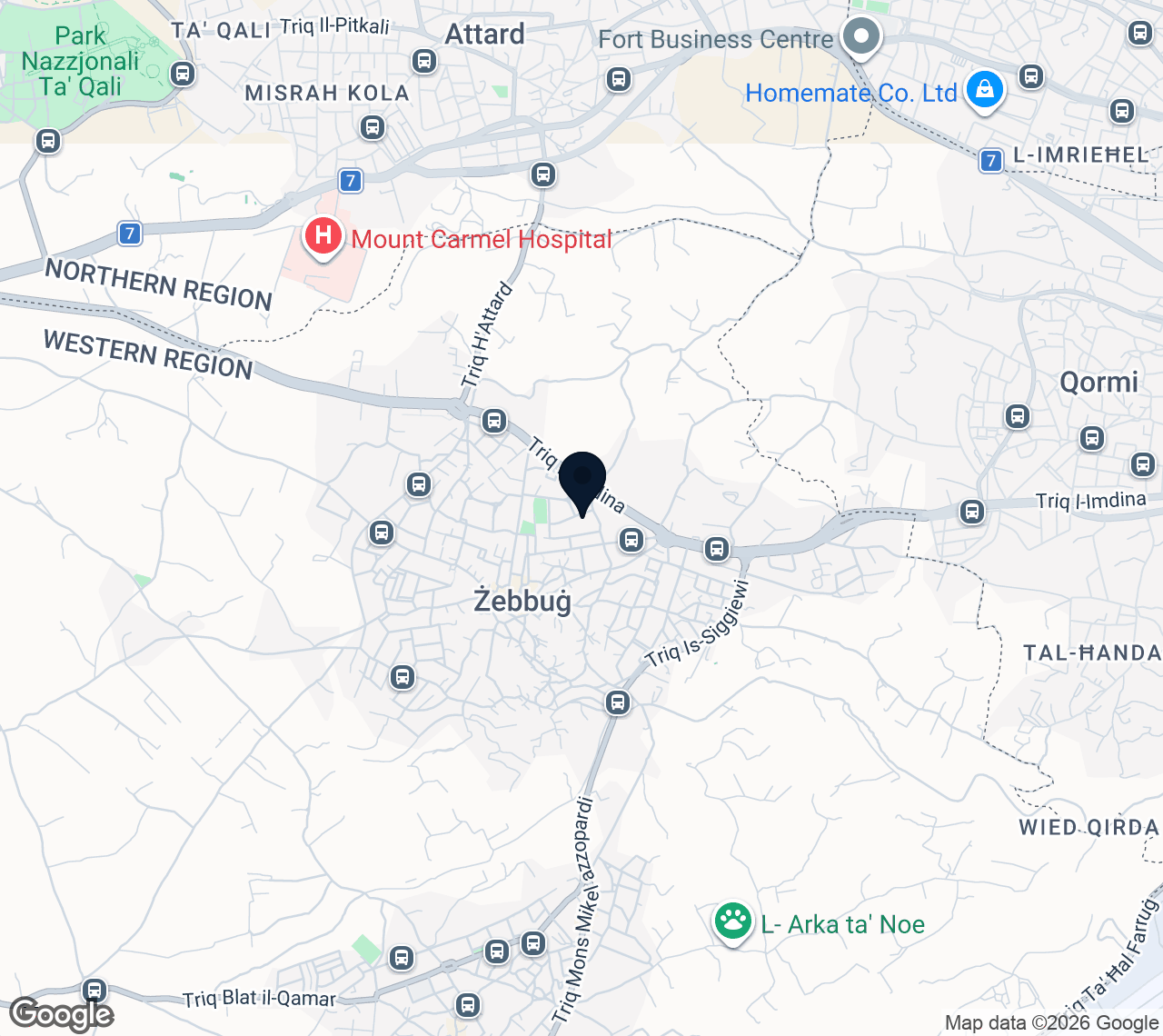 Mappa di Zebbug